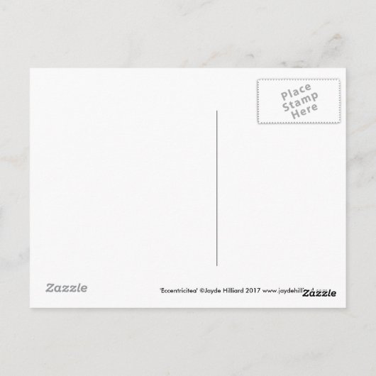 Eccentricitea-Briefkaart Briefkaart (Achterkant)