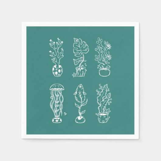 Eccentrische botanische servet (Voorkant)