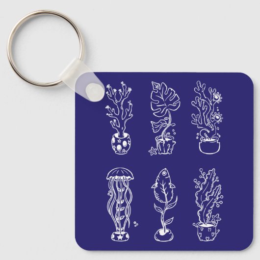Eccentrische botanische sleutelhanger (Voorkant)