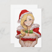 Ecchi Lady Santa Cutie Bedankkaart (Voorkant / Achterkant)