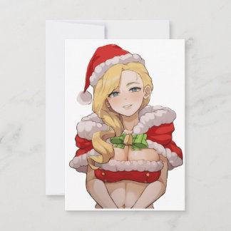 Ecchi Lady Santa Cutie Bedankkaart