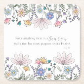 Eccl 3:1 Voor alles is er een seizoensgebuik Kartonnen Onderzetters (Voorkant)