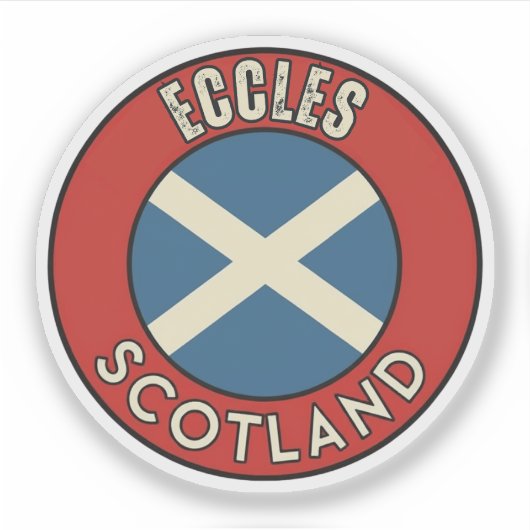 Eccles, Schotland Sticker (Voorkant)