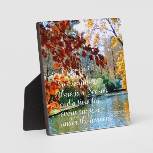 Ecclesiast 3:1 Op alles is er een seizoen Fotoplaat (Voorkant)