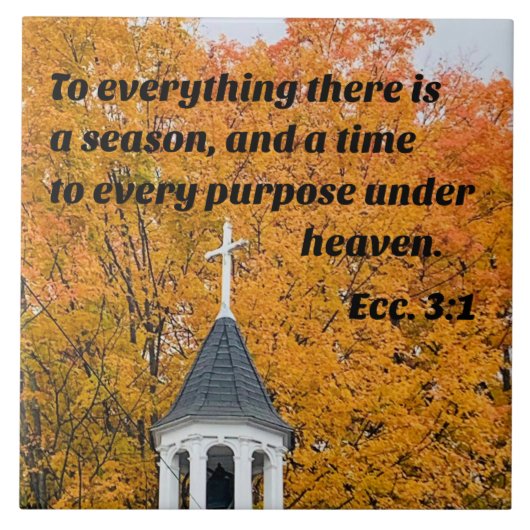 Ecclesiast 3:1 Op alles is er een seizoen Tegeltje (Voorkant)