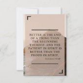 Ecclesiast 7:8 KJV Bijbel Verse Pic Flat Greeting Kaart (Voorkant)