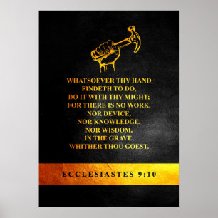 Ecclesiast bijbelversie 9:10 poster