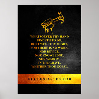 Ecclesiast bijbelversie 9:10 poster