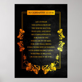 Ecclesiastes 12:13-14 Bijbelverse Poster