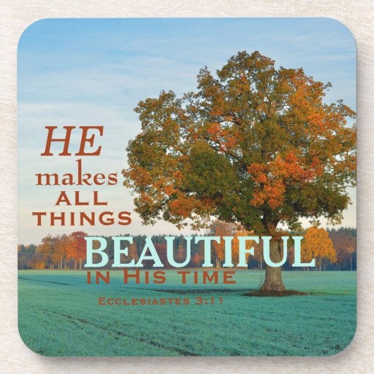 Ecclesiastes 3:11 Alle mooie Onderzetters (Voorkant)