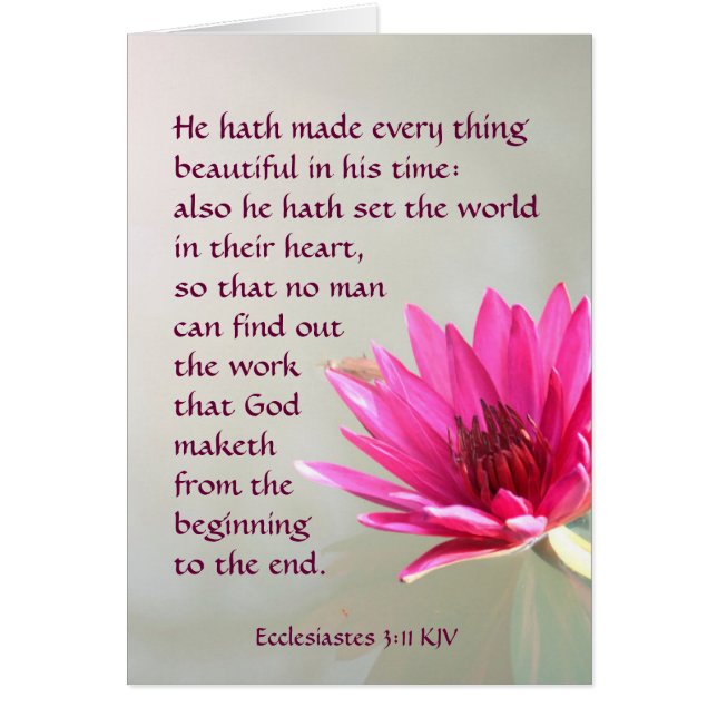 Ecclesiastes 3:11 Alles mooi in zijn tijd (Voorkant)