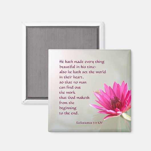 Ecclesiastes 3:11 Alles mooi in zijn tijd Magneet (Voorkant / Achterkant)