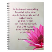 Ecclesiastes 3:11 Alles mooi in zijn tijd Notitieboek (Voorkant)