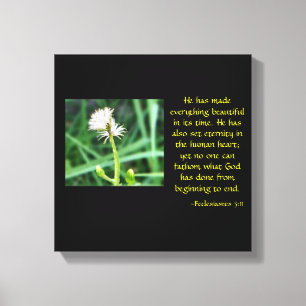 Ecclesiastes 3:11 florale suspensie canvas afdruk