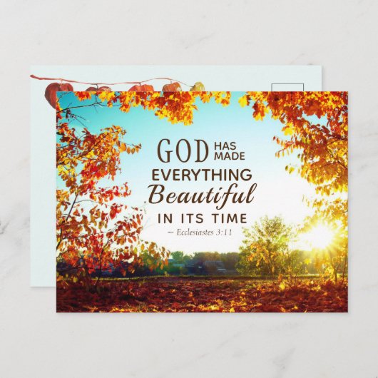Ecclesiastes 3:11 Hij heeft alles mooi gemaakt Briefkaart (Voorkant / Achterkant)