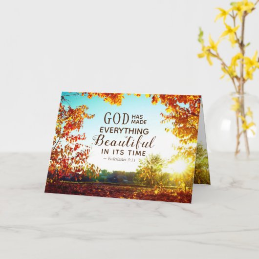 Ecclesiastes 3:11 Hij heeft alles mooi gemaakt Kaart (Gele Bloem)