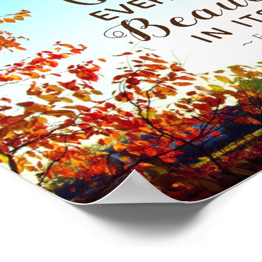 Ecclesiastes 3:11 Hij heeft alles mooi gemaakt Poster (Hoek)