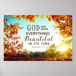 Ecclesiastes 3:11 Hij heeft alles mooi gemaakt Poster