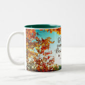 Ecclesiastes 3:11 Hij heeft alles mooi gemaakt Tweekleurige Koffiemok (Links)