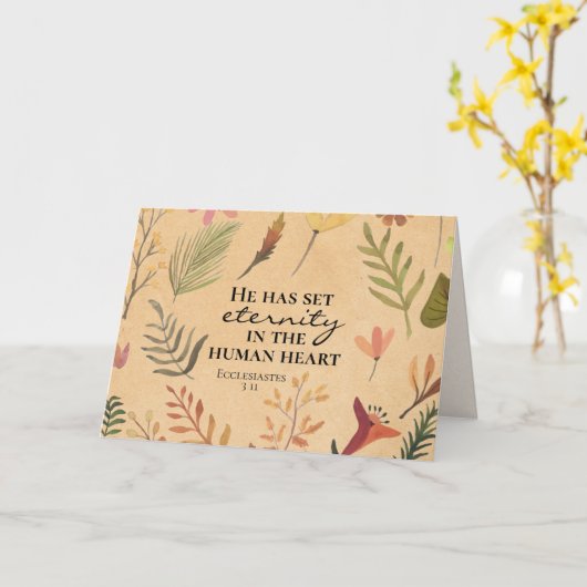 Ecclesiastes 3:11 Hij heeft eeuwigheid in het hart Kaart (Gele Bloem)