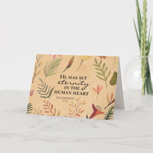 Ecclesiastes 3:11 Hij heeft eeuwigheid in het hart Kaart (Voorkant)