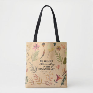 Ecclesiastes 3:11 Hij heeft eeuwigheid in het hart Tote Bag