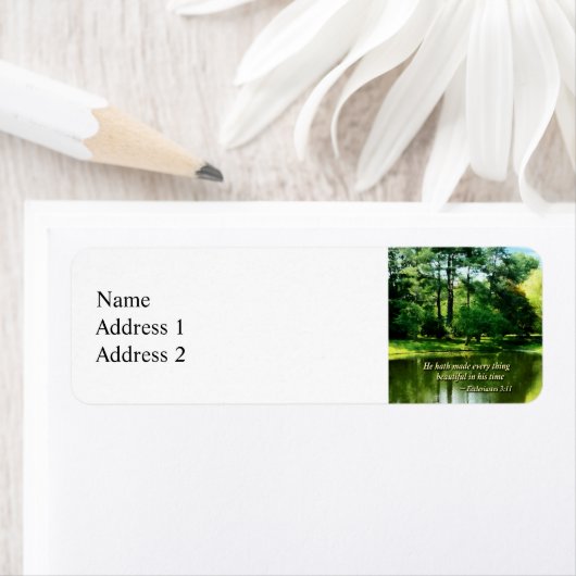 Ecclesiastes 3 11 Hij maakte alles Beautifu Etiket (Insitu)