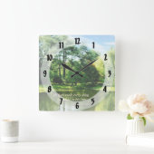 Ecclesiastes 3 11 Hij maakte alles Beautifu Vierkante Klok (Huis)