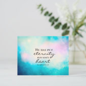 Ecclesiastes 3 11 Hij plaatst de Eternity in het h Briefkaart (Staand voorkant)