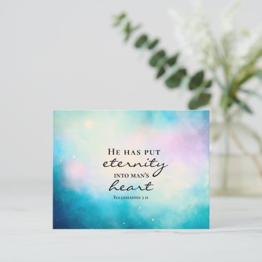 Ecclesiastes 3 11 Hij plaatst de Eternity in het h Briefkaart (Staand voorkant)