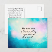 Ecclesiastes 3 11 Hij plaatst de Eternity in het h Briefkaart (Voorkant / Achterkant)