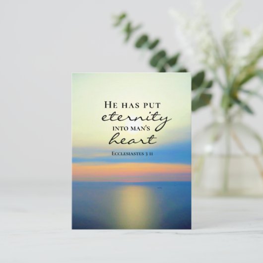 Ecclesiastes 3 11 Hij plaatst de Eternity in het h Briefkaart (Staand voorkant)