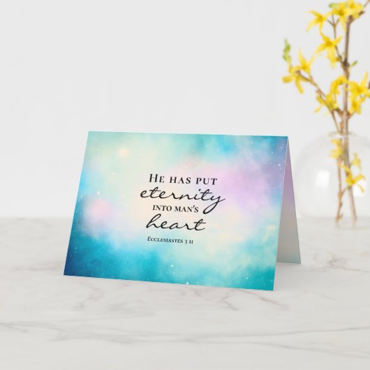 Ecclesiastes 3 11 Hij plaatst de Eternity in het h Kaart (Gele Bloem)
