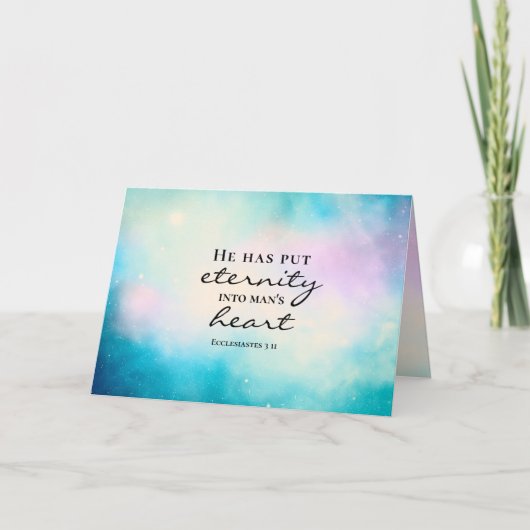 Ecclesiastes 3 11 Hij plaatst de Eternity in het h Kaart (Voorkant)
