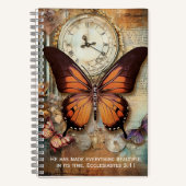 Ecclesiastes 3:11 Journal Butterfly Clock Notebook Notitieboek (Voorkant)