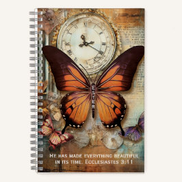 Ecclesiastes 3:11 Journal Butterfly Clock Notebook Notitieboek