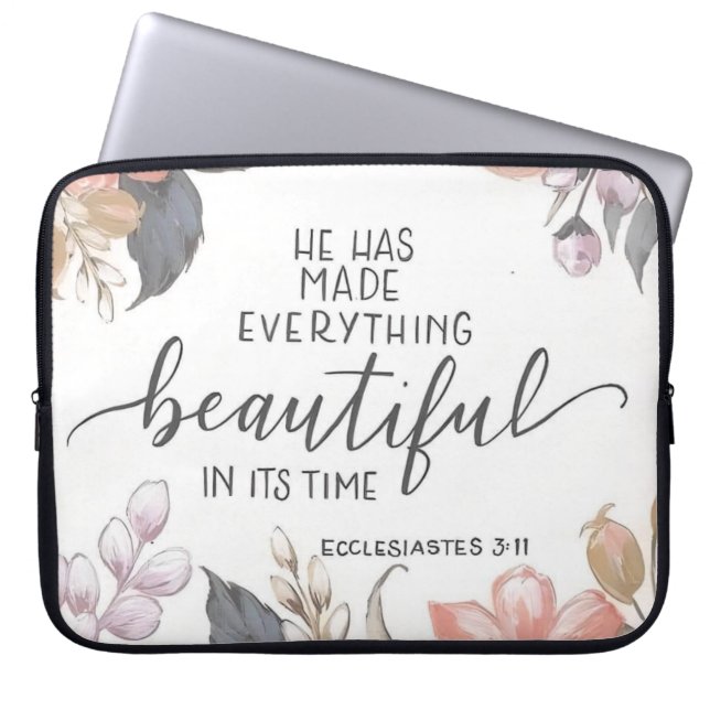 Ecclesiastes 3:11 Laptoptas Laptop Sleeve (Voorkant)