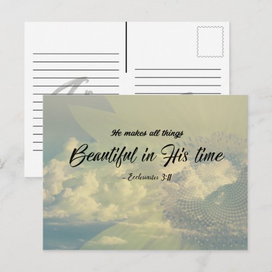 Ecclesiastes 3:11 - Prachtig in zijn tijd Briefkaart (Voorkant / Achterkant)
