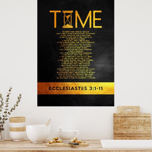 Ecclesiastes 3:1-11 Bijbelversie Poster (Keuken)