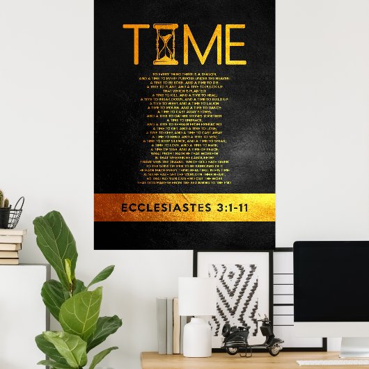 Ecclesiastes 3:1-11 Bijbelversie Poster (Thuiskantoor)