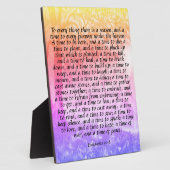 Ecclesiastes 3:1-8 fotoplaat (Zijkant)