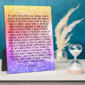 Ecclesiastes 3:1-8 fotoplaat (Zijkant)