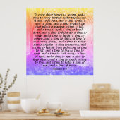 Ecclesiastes 3:1-8 poster (Keuken)