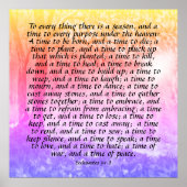 Ecclesiastes 3:1-8 poster (Voorkant)