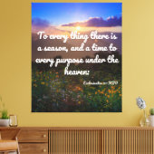 Ecclesiastes 3:1 bijbelverse KJV Pic Wall Art Canvas Afdruk (Insitu (Woonkamer))