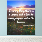 Ecclesiastes 3:1 bijbelverse KJV Pic Wall Art Canvas Afdruk (Insitu (Houten vloer))