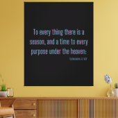 Ecclesiastes 3:1 bijbelverse KJV-wandkunst Canvas Afdruk (Insitu (Woonkamer))