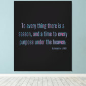 Ecclesiastes 3:1 bijbelverse KJV-wandkunst Canvas Afdruk (Insitu (Houten vloer))