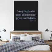 Ecclesiastes 3:1 bijbelverse KJV-wandkunst Canvas Afdruk (Insitu (Slaapkamer))
