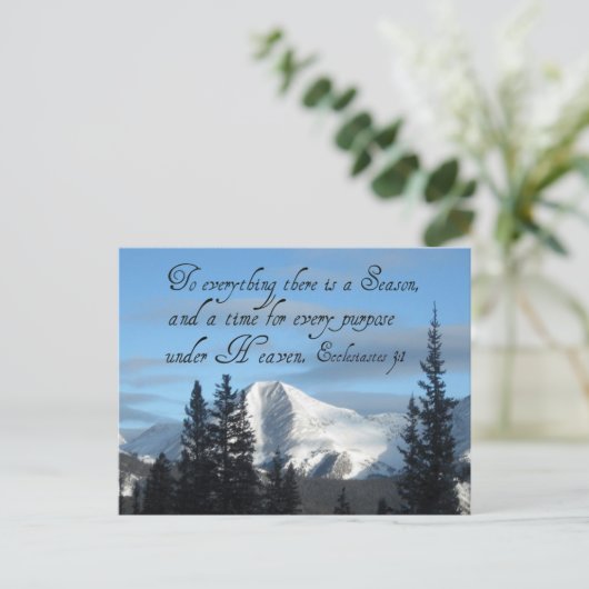 Ecclesiastes 3:1 briefkaart (Staand voorkant)